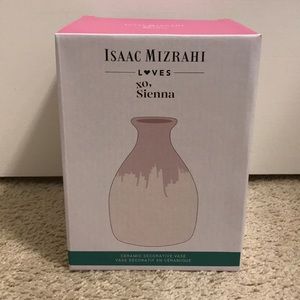 New in box pink and white vase